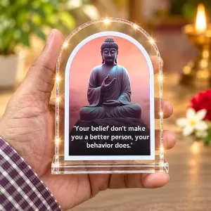 Buddha L Shape Acrylic Showpiece 3 X 3.5 Inch For Home, Office And Car (F176462) Buddha L Shape Acrylic Showpiece 3 X 3.5 Inch For Home, Office And Car (F176462)