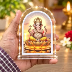 Lord Ganesha L Shape Acrylic Showpiece 3 X 3.5 Inch For Home, Office And Car (F176463) Lord Ganesha L Shape Acrylic Showpiece 3 X 3.5 Inch For Home, Office And Car (F176463)