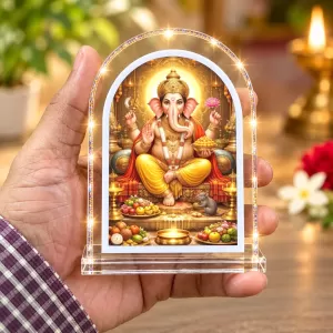 Lord Ganesha L Shape Acrylic Showpiece 3 X 3.5 Inch For Home, Office And Car (F176474) Lord Ganesha L Shape Acrylic Showpiece 3 X 3.5 Inch For Home, Office And Car (F176474)