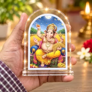 Lord Ganesha L Shape Acrylic Showpiece 3 X 3.5 Inch For Home, Office And Car (F176479) Lord Ganesha L Shape Acrylic Showpiece 3 X 3.5 Inch For Home, Office And Car (F176479)