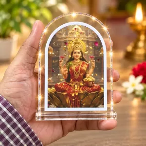 Goddess Lakshmi L Shape Acrylic Showpiece 3 X 3.5 Inch For Home, Office And Car (F176482)