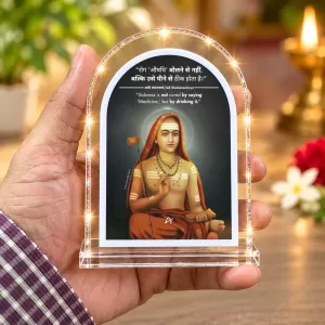 Adi Shankaracharya L Shape Acrylic Showpiece 3 X 3.5 Inch For Home, Office And Car (F176483)