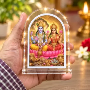 Goddess Lakshmi And Narayan L Shape Acrylic Showpiece 3 X 3.5 Inch For Home, Office And Car (F176488) Goddess Lakshmi And Narayan L Shape Acrylic Showpiece 3 X 3.5 Inch For Home, Office And Car (F176488)