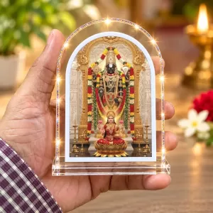 God Venkatswarar L Shape Acrylic Showpiece 3 X 3.5 Inch For Home, Office And Car (F176490)