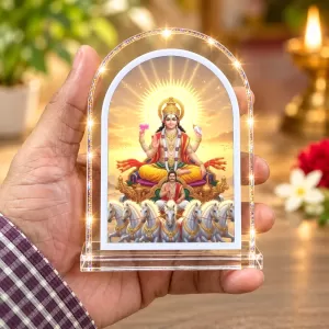 Surya Dev L Shape Acrylic Showpiece 3 X 3.5 Inch For Home, Office And Car (F176503) Surya Dev L Shape Acrylic Showpiece 3 X 3.5 Inch For Home, Office And Car (F176503)