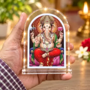 Lord Ganesha L Shape Acrylic Showpiece 3 X 3.5 Inch For Home, Office And Car (F176506) Lord Ganesha L Shape Acrylic Showpiece 3 X 3.5 Inch For Home, Office And Car (F176506)