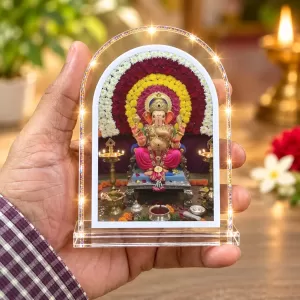Lord Ganesha L Shape Acrylic Showpiece 3 X 3.5 Inch For Home, Office And Car (F176522) Lord Ganesha L Shape Acrylic Showpiece 3 X 3.5 Inch For Home, Office And Car (F176522)