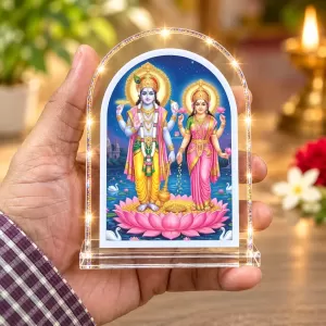 Lakshmi Narayan L Shape Acrylic Showpiece 3 X 3.5 Inch For Home, Office And Car (F176528) Lakshmi Narayan L Shape Acrylic Showpiece 3 X 3.5 Inch For Home, Office And Car (F176528)