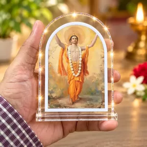 Shree Chaitannya L Shape Acrylic Showpiece 3 X 3.5 Inch For Home, Office And Car (F176531)