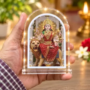 Durga Maa L Shape Acrylic Showpiece 3 X 3.5 Inch For Home, Office And Car (F176537) Durga Maa L Shape Acrylic Showpiece 3 X 3.5 Inch For Home, Office And Car (F176537)
