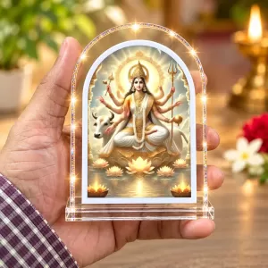 Goddess Mahagauri L Shape Acrylic Showpiece 3 X 3.5 Inch For Home, Office And Car (F176538) Goddess Mahagauri L Shape Acrylic Showpiece 3 X 3.5 Inch For Home, Office And Car (F176538)