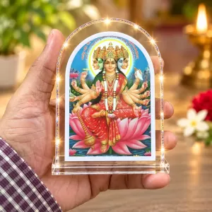 Mata Gayatri L Shape Acrylic Showpiece 3 X 3.5 Inch For Home, Office And Car (F176540) Mata Gayatri L Shape Acrylic Showpiece 3 X 3.5 Inch For Home, Office And Car (F176540)