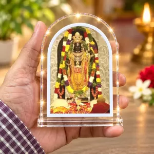 Lord Venkateswara L Shape Acrylic Showpiece 3 X 3.5 Inch For Home, Office And Car (F176542)