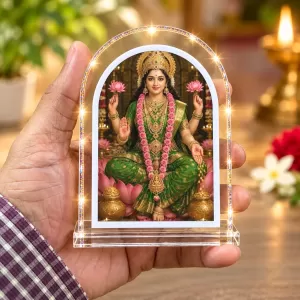 Goddess Lakshmi L Shape Acrylic Showpiece 3 X 3.5 Inch For Home, Office And Car (F176546)