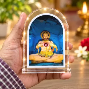 Hanuman L Shape Acrylic Showpiece 3 X 3.5 Inch For Home, Office And Car (F176549)