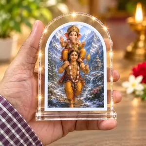 Lord Ganesha L Shape Acrylic Showpiece 3 X 3.5 Inch For Home, Office And Car (F176554) Lord Ganesha L Shape Acrylic Showpiece 3 X 3.5 Inch For Home, Office And Car (F176554)
