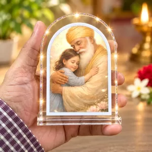 Guru Nanak Ji L Shape Acrylic Showpiece 3 X 3.5 Inch For Home, Office And Car (F176556) Guru Nanak Ji L Shape Acrylic Showpiece 3 X 3.5 Inch For Home, Office And Car (F176556)