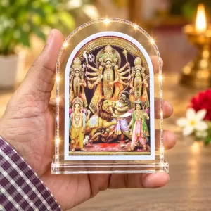 Durga Maa L Shape Acrylic Showpiece 3 X 3.5 Inch For Home, Office And Car (F176562) Durga Maa L Shape Acrylic Showpiece 3 X 3.5 Inch For Home, Office And Car (F176562)
