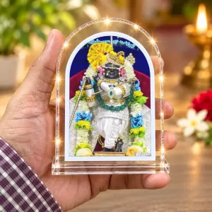 Lord Krishna L Shape Acrylic Showpiece 3 X 3.5 Inch For Home, Office And Car (F176563)