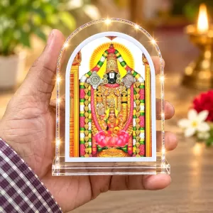 Lord Tirupati L Shape Acrylic Showpiece 3 X 3.5 Inch For Home, Office And Car (F176564) Lord Tirupati L Shape Acrylic Showpiece 3 X 3.5 Inch For Home, Office And Car (F176564)