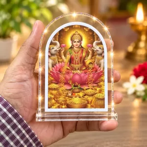 Goddess Lakshmi L Shape Acrylic Showpiece 3 X 3.5 Inch For Home, Office And Car (F176568)
