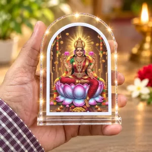 Maha Lakshmi L Shape Acrylic Showpiece 3 X 3.5 Inch For Home, Office And Car (F176571) Maha Lakshmi L Shape Acrylic Showpiece 3 X 3.5 Inch For Home, Office And Car (F176571)