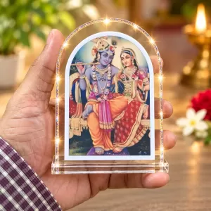 Radha Krishna L Shape Acrylic Showpiece 3 X 3.5 Inch For Home, Office And Car (F176575) Radha Krishna L Shape Acrylic Showpiece 3 X 3.5 Inch For Home, Office And Car (F176575)