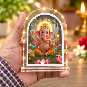 Lord Ganesha L Shape Acrylic Showpiece 3 X 3.5 Inch For Home, Office And Car (F176577) Lord Ganesha L Shape Acrylic Showpiece 3 X 3.5 Inch For Home, Office And Car (F176577)