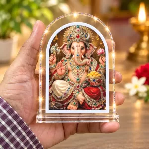 Lord Ganesha L Shape Acrylic Showpiece 3 X 3.5 Inch For Home, Office And Car (F176581) Lord Ganesha L Shape Acrylic Showpiece 3 X 3.5 Inch For Home, Office And Car (F176581)