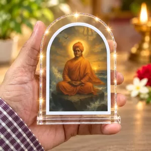 Swami Vivekananda L Shape Acrylic Showpiece 3 X 3.5 Inch For Home, Office And Car (F176585) Swami Vivekananda L Shape Acrylic Showpiece 3 X 3.5 Inch For Home, Office And Car (F176585)