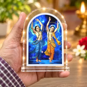 Shree Chaitannya L Shape Acrylic Showpiece 3 X 3.5 Inch For Home, Office And Car (F176590)