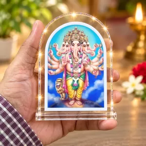 Lord Ganesha L Shape Acrylic Showpiece 3 X 3.5 Inch For Home, Office And Car (F176592) Lord Ganesha L Shape Acrylic Showpiece 3 X 3.5 Inch For Home, Office And Car (F176592)