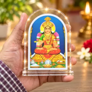 Goddess Lakshmi L Shape Acrylic Showpiece 3 X 3.5 Inch For Home, Office And Car (F176599)