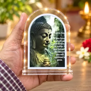 Buddha L Shape Acrylic Showpiece 3 X 3.5 Inch For Home, Office And Car (F176600) Buddha L Shape Acrylic Showpiece 3 X 3.5 Inch For Home, Office And Car (F176600)