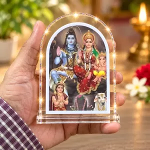 Lord Shiv Parvati L Shape Acrylic Showpiece 3 X 3.5 Inch For Home, Office And Car (F176603) Lord Shiv Parvati L Shape Acrylic Showpiece 3 X 3.5 Inch For Home, Office And Car (F176603)