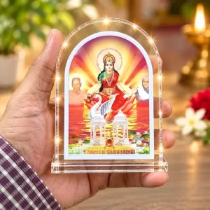 Gayatri Mata L Shape Acrylic Showpiece 3 X 3.5 Inch For Home, Office And Car (F176604)