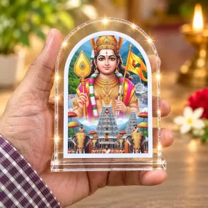 Lord Murugan L Shape Acrylic Showpiece 3 X 3.5 Inch For Home, Office And Car (F176607) Lord Murugan L Shape Acrylic Showpiece 3 X 3.5 Inch For Home, Office And Car (F176607)