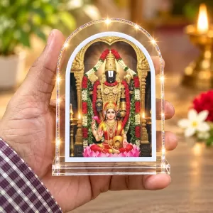 God Venkatswar L Shape Acrylic Showpiece 3 X 3.5 Inch For Home, Office And Car (F176608)
