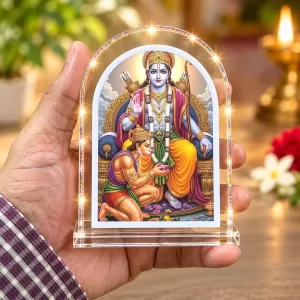 Lord Rama And Hanuman L Shape Acrylic Showpiece 3 X 3.5 Inch For Home, Office And Car (F176621) Lord Rama And Hanuman L Shape Acrylic Showpiece 3 X 3.5 Inch For Home, Office And Car (F176621)