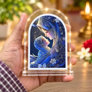 Mother And Baby L Shape Acrylic Showpiece 3 X 3.5 Inch For Home, Office And Car (F176623)