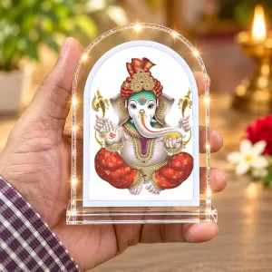 Lord Ganesha L Shape Acrylic Showpiece 3 X 3.5 Inch For Home, Office And Car (F176629) Lord Ganesha L Shape Acrylic Showpiece 3 X 3.5 Inch For Home, Office And Car (F176629)