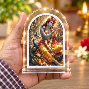 Lord Krishna L Shape Acrylic Showpiece 3 X 3.5 Inch For Home, Office And Car (F176630) Lord Krishna L Shape Acrylic Showpiece 3 X 3.5 Inch For Home, Office And Car (F176630)