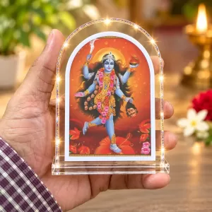 Goddess Kali L Shape Acrylic Showpiece 3 X 3.5 Inch For Home, Office And Car (F176632)