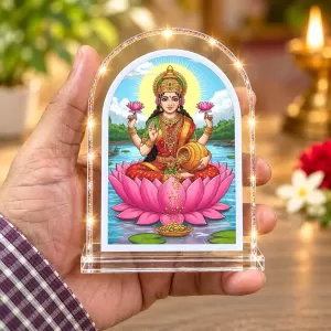 Goddess Lakshmi L Shape Acrylic Showpiece 3 X 3.5 Inch For Home, Office And Car (F176634) Goddess Lakshmi L Shape Acrylic Showpiece 3 X 3.5 Inch For Home, Office And Car (F176634)