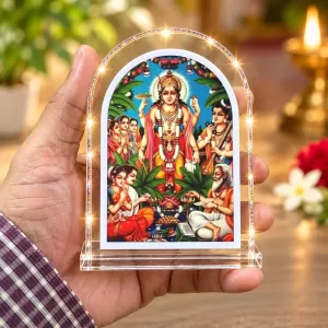 Lord Sattyanarayn L Shape Acrylic Showpiece 3 X 3.5 Inch For Home, Office And Car (F176645) Lord Sattyanarayn L Shape Acrylic Showpiece 3 X 3.5 Inch For Home, Office And Car (F176645)