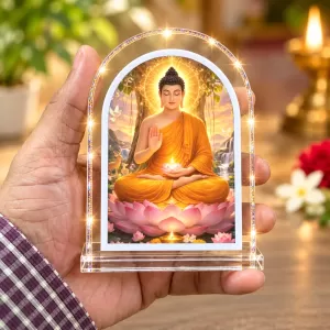 Buddha L Shape Acrylic Showpiece 3 X 3.5 Inch For Home, Office And Car (F176652) Buddha L Shape Acrylic Showpiece 3 X 3.5 Inch For Home, Office And Car (F176652)