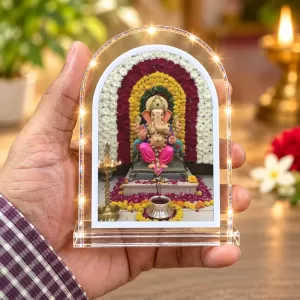 Lord Ganesha L Shape Acrylic Showpiece 3 X 3.5 Inch For Home, Office And Car (F176657) Lord Ganesha L Shape Acrylic Showpiece 3 X 3.5 Inch For Home, Office And Car (F176657)