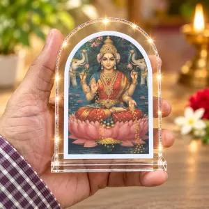 Goddess Lakshmi L Shape Acrylic Showpiece 3 X 3.5 Inch For Home, Office And Car (F176658) Goddess Lakshmi L Shape Acrylic Showpiece 3 X 3.5 Inch For Home, Office And Car (F176658)