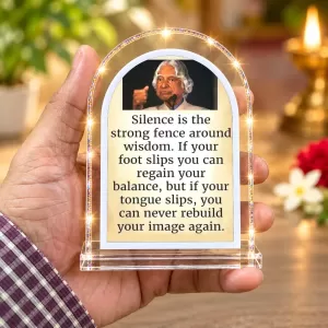 A P J Abdul Kalam L Shape Acrylic Showpiece 3 X 3.5 Inch For Home, Office And Car (F176660)