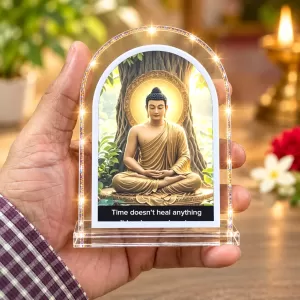 Buddha L Shape Acrylic Showpiece 3 X 3.5 Inch For Home, Office And Car (F176662) Buddha L Shape Acrylic Showpiece 3 X 3.5 Inch For Home, Office And Car (F176662)